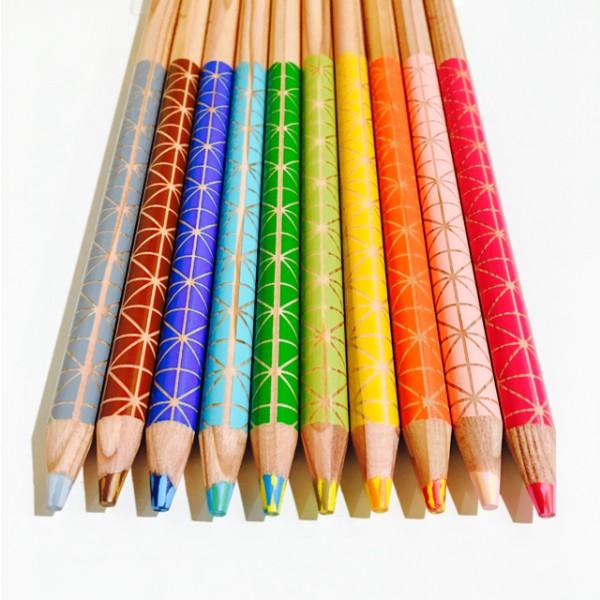 [日製] Kokuyo 10色 混色 雙色油性色鉛筆 DUAL COLOR 2 in 1 國譽-細節圖4