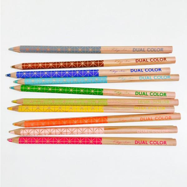 [日製] Kokuyo 10色 混色 雙色油性色鉛筆 DUAL COLOR 2 in 1 國譽-細節圖5