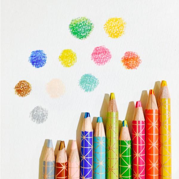 [日製] Kokuyo 10色 混色 雙色油性色鉛筆 DUAL COLOR 2 in 1 國譽-細節圖6