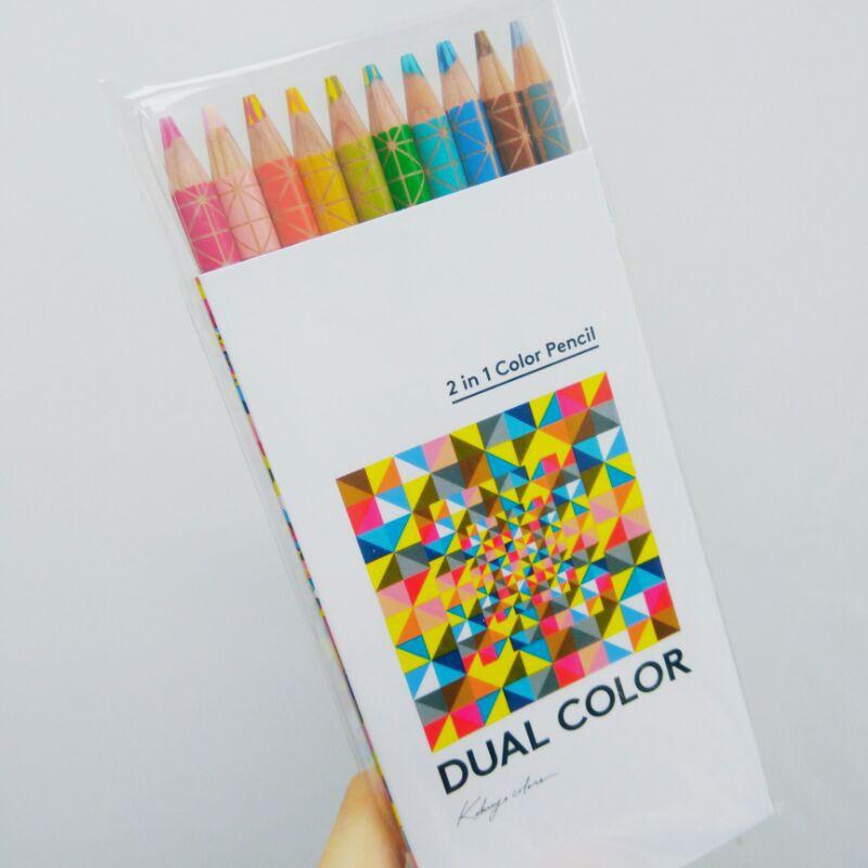 [日製] Kokuyo 10色 混色 雙色油性色鉛筆 DUAL COLOR 2 in 1 國譽-細節圖8
