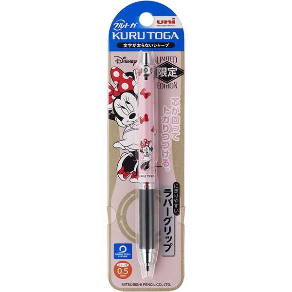[日本限定] uni 三菱 KURU TOGA 旋轉自動鉛筆 米奇 米妮 小熊維尼 長髮公主 0.3mm 0.5mm-細節圖3