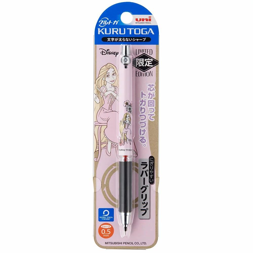 [日本限定] uni 三菱 KURU TOGA 旋轉自動鉛筆 米奇 米妮 小熊維尼 長髮公主 0.3mm 0.5mm-細節圖5
