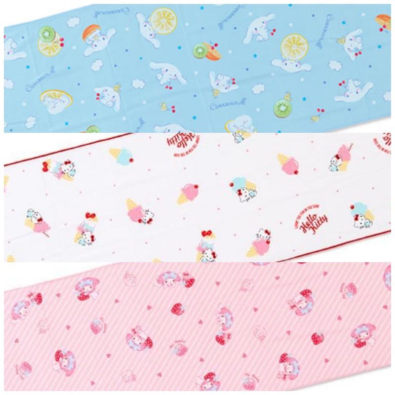 [日本帶回]日本SANRIO 三麗鷗 涼感毛巾 運動毛巾 接觸涼感 Hello Kitty 大耳狗喜拿 美樂蒂 正貨-細節圖2