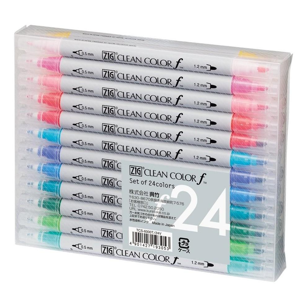 [日製] 吳竹 ZIG 6/12/24/36色 雙頭色筆 細字筆 彩繪筆 代針筆 CLEAN COLOR f-細節圖6