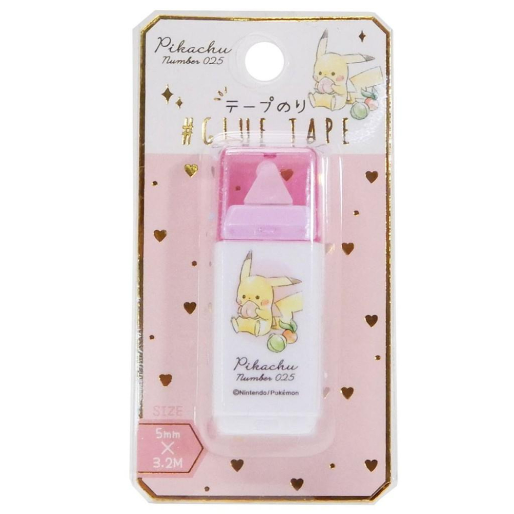 [日本帶回] Kamio Japan 皮卡丘 Glue Tape 迷你修正帶 雙面膠立可帶 Nintendo 任天堂-細節圖2