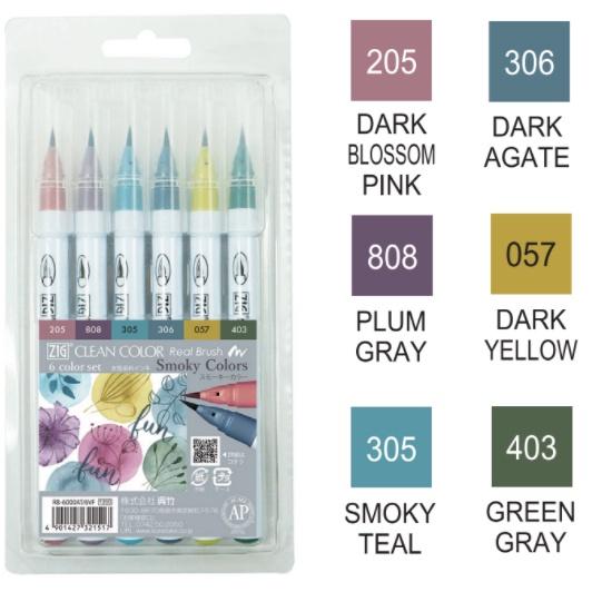 {新商品} [日製] 吳竹 ZIG 6色 12色 軟頭毛筆 軟毛筆 CLEAN COLOR Real Brush 共七款-細節圖7