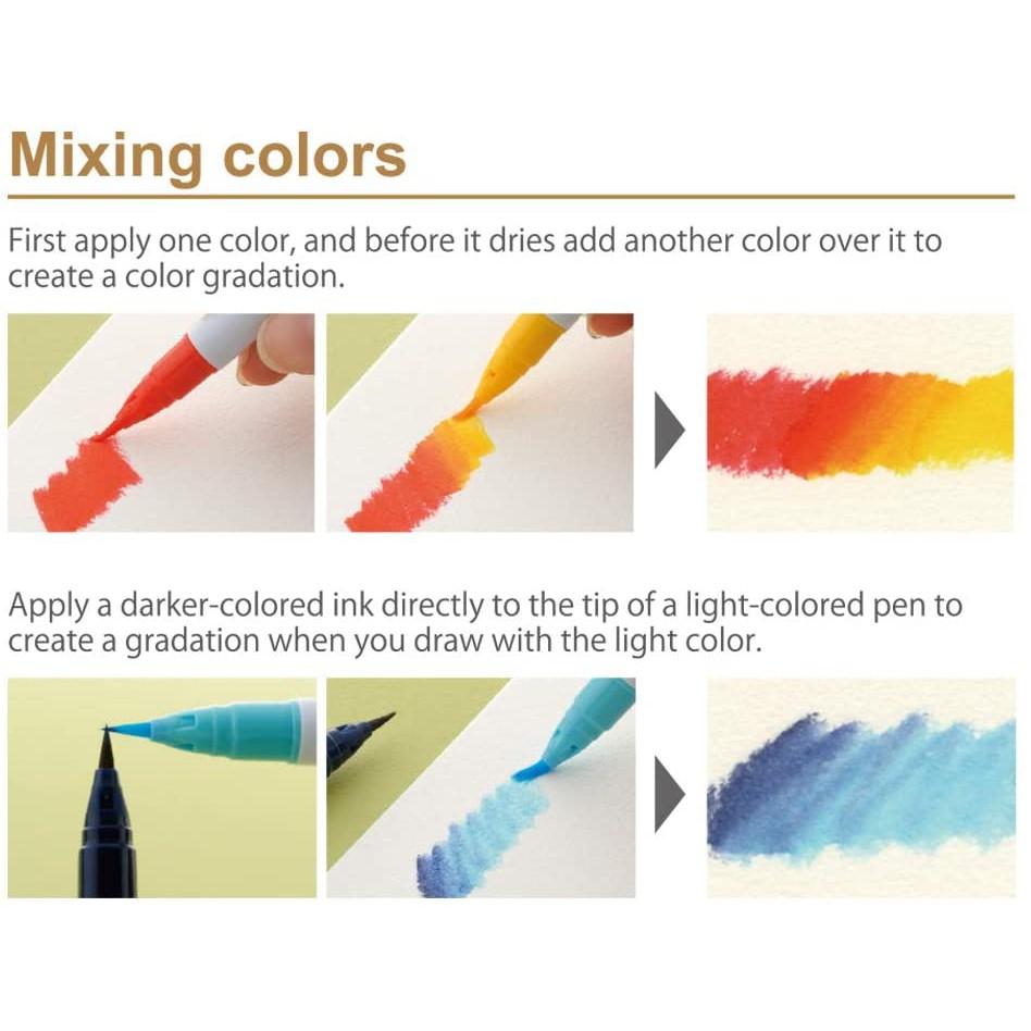 {新商品} [日製] 吳竹 ZIG 6色 12色 軟頭毛筆 軟毛筆 CLEAN COLOR Real Brush 共七款-細節圖9