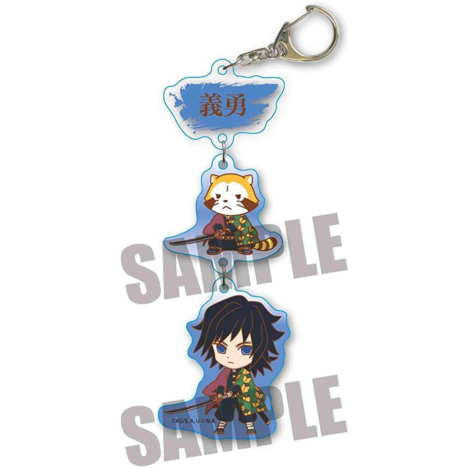 [日本製] 鬼滅之刃 Rascal聯名 小浣熊 壓克力吊飾 串串鑰匙圈D字扣 Q版 禰豆子 炭治郎 善逸 義勇 動漫周邊-細節圖6