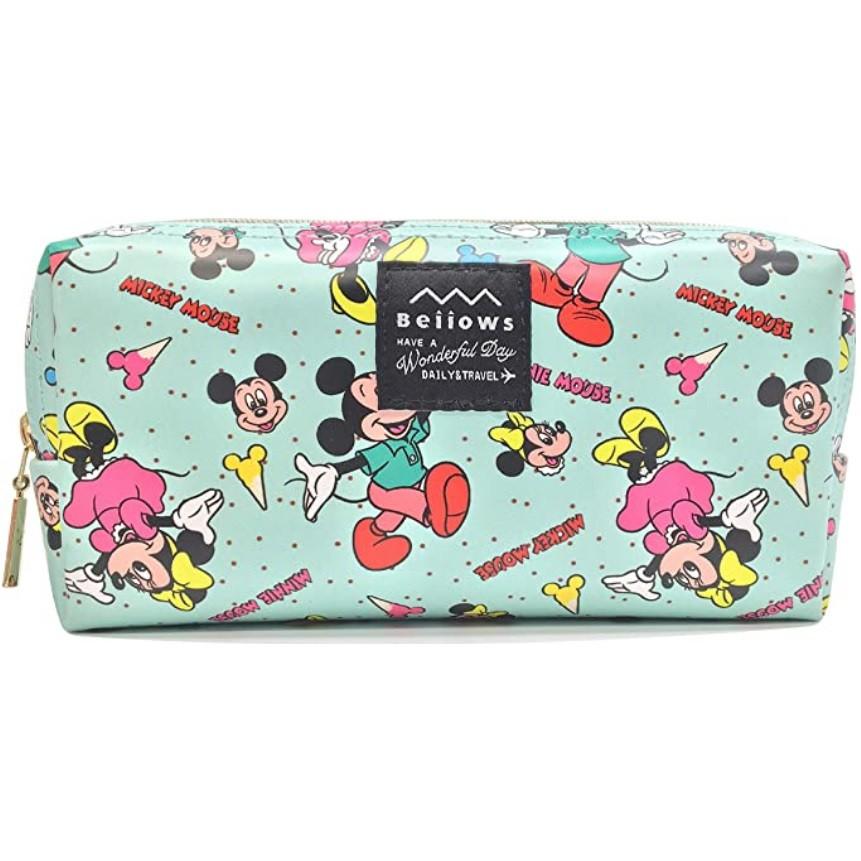 [日本帶回] Disney 迪士尼 Beiiows 多功能收納包 收納包 化妝包 刷具包 皮革 米奇&米妮 玩具總動員-細節圖4