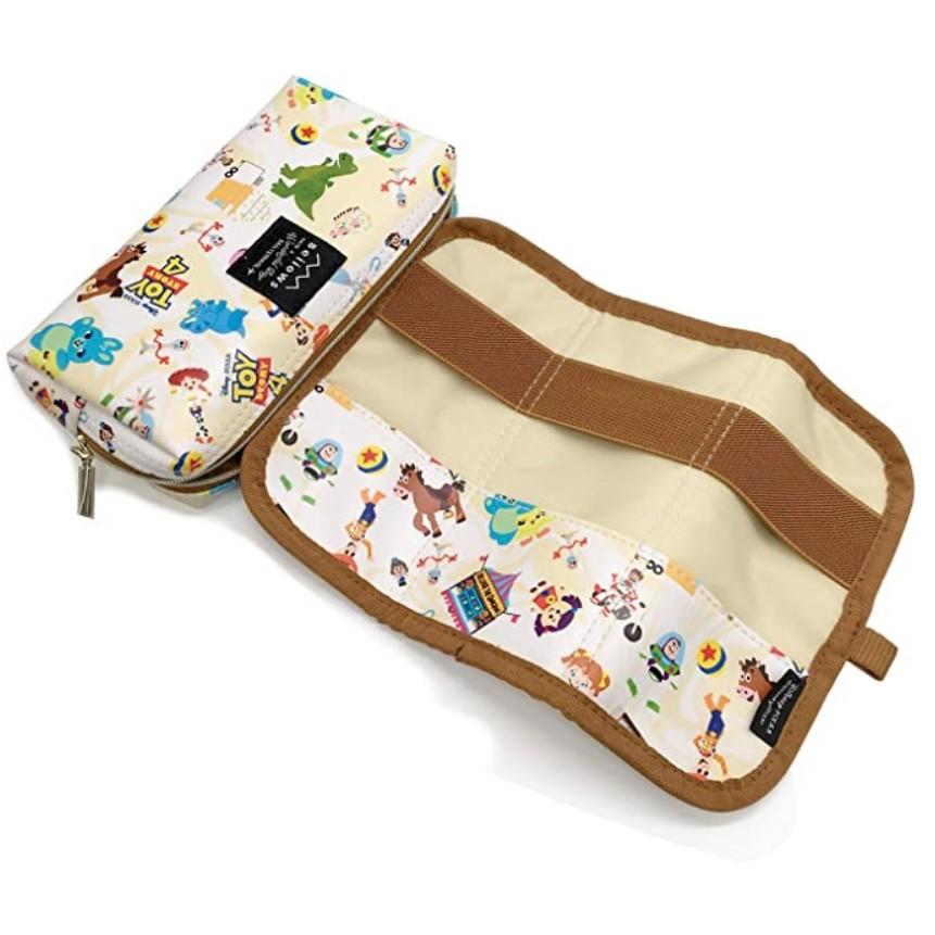 [日本帶回] Disney 迪士尼 Beiiows 多功能收納包 收納包 化妝包 刷具包 皮革 米奇&米妮 玩具總動員-細節圖7