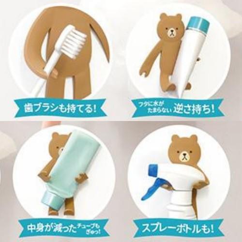 [日本帶回] 可愛動物 多用途磁鐵掛勾 無痕 壁掛 浴室掛勾-細節圖6