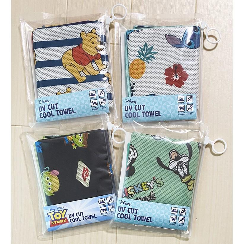 [日本帶回] small-planet 涼感毛巾 運動毛巾 抗UV 接觸涼感 玩具總動員 迪士尼 小熊維尼 米奇 史迪奇-細節圖2