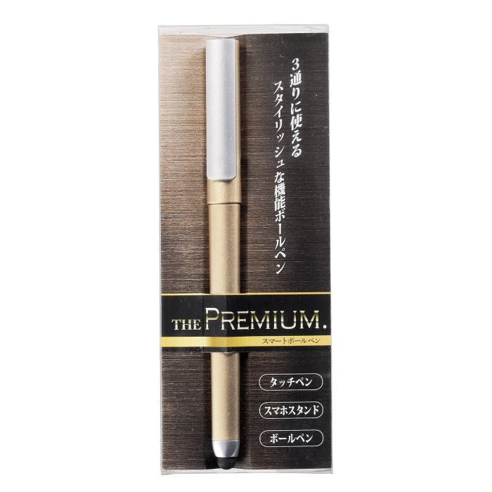 {日本帶回} The Premium 高級 多功能 原子筆 配有螺絲起子 手機支架 水平尺 觸控 原子筆 配有手機支架-細節圖4