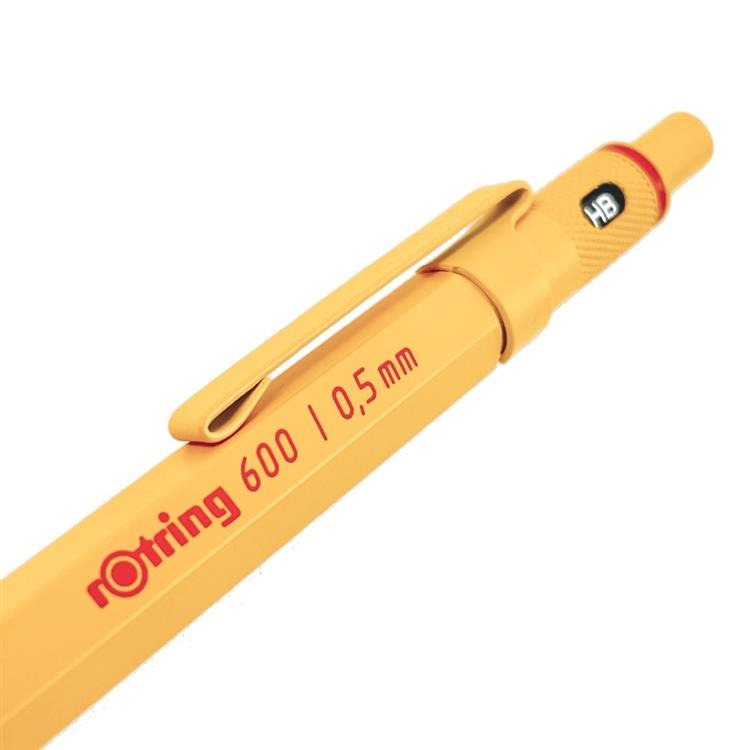 [日本製] 限定 rOtring 600 LOFT 自動鉛筆 0.5mm 紅環 黃色 數量限定-細節圖2