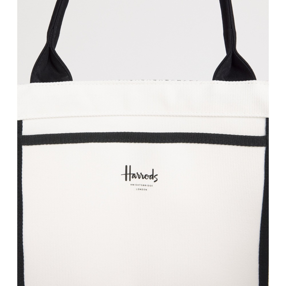 【HF】Harrods英國代購 正品 哈洛德百貨 2026新款 蕾絲珠寶花卉印花手提包 高貴優雅購物袋 肩背女包通勤-細節圖4