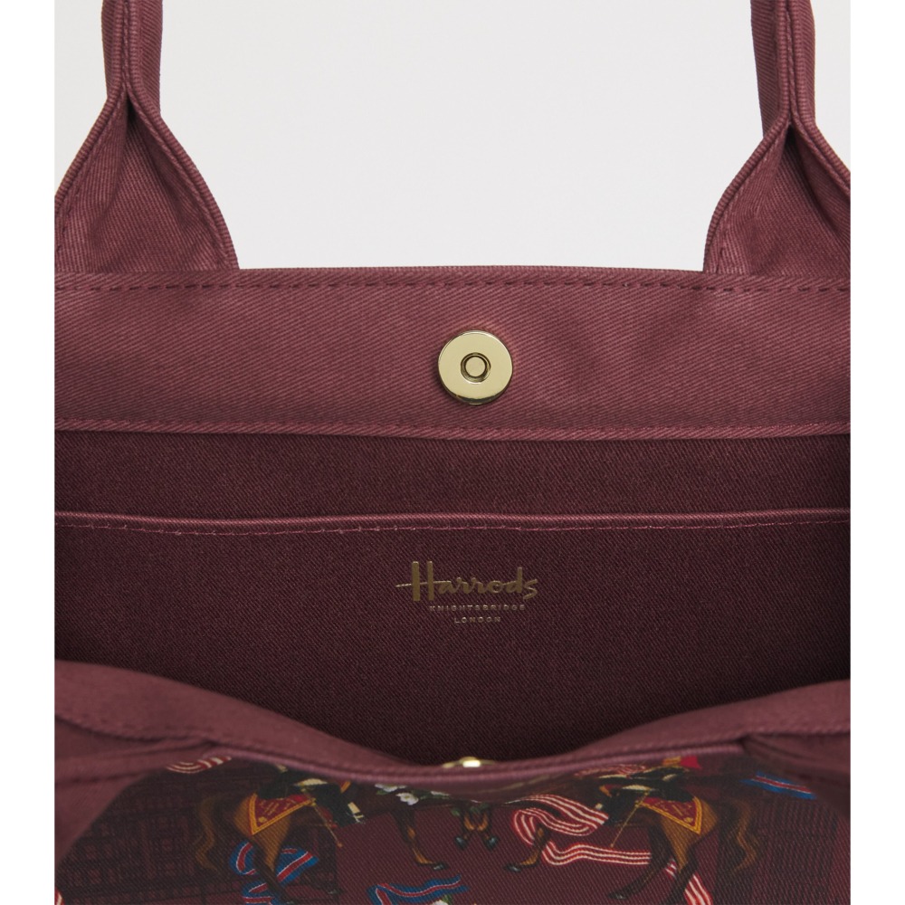 【HF】Harrods英國代購 正品 哈洛德百貨 2026新款 傳統皇家標誌重磅厚帆布手提包 購物袋 Logo辦公手提袋-細節圖4