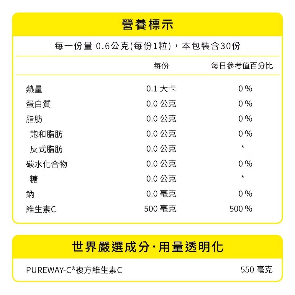 人可和《純真C》24H天然維他命C 30粒裝〈 頂標濃度93% x 15分鐘快吸收〉全台最長效-細節圖11