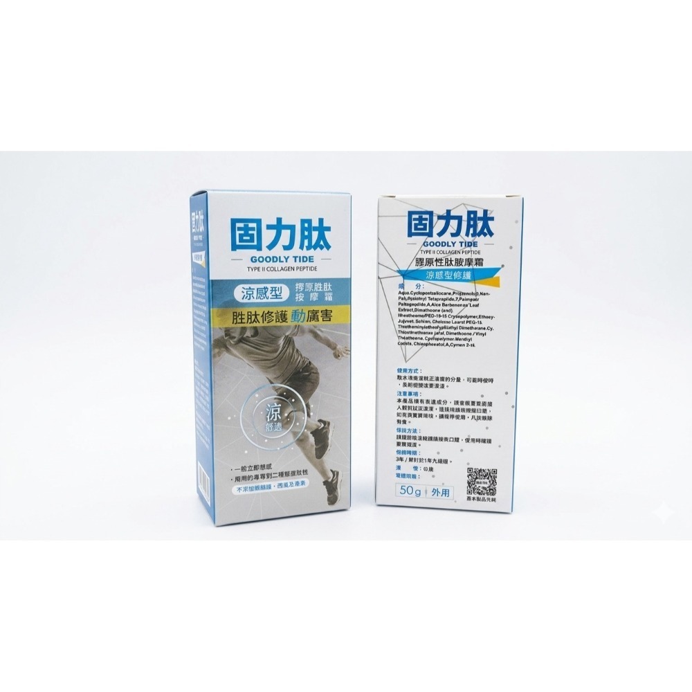 [宬欣健康生活館] 固力肽( 涼感型) 高濃度膠原胜肽按摩霜 專利胜肽ICPPX®(50g) 台日專利 隱形護具-規格圖6