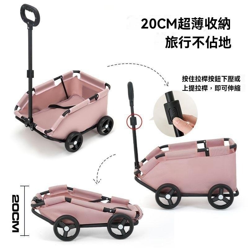 小型寵物貓推車 貓咪狗狗拉車 輕便可摺疊 外出手推車 遛狗寵物遮陽車-細節圖7