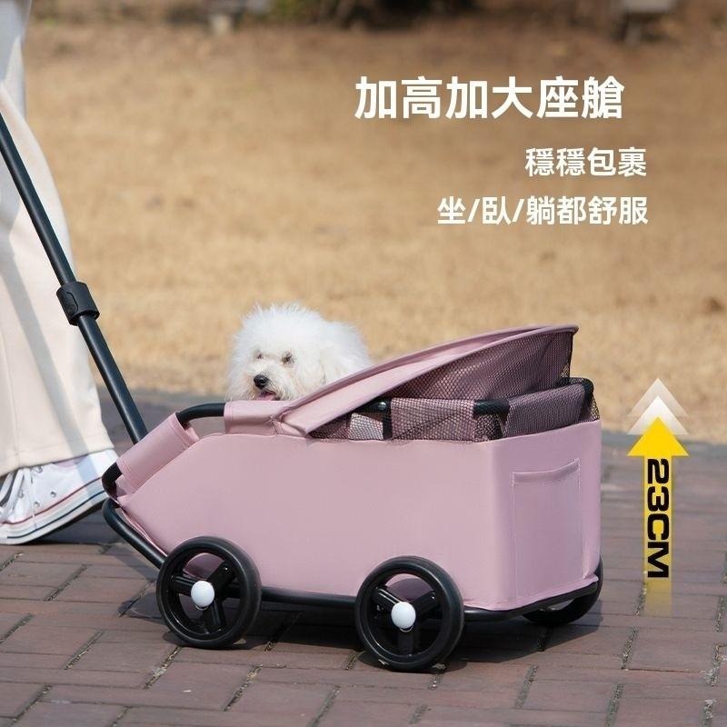 小型寵物貓推車 貓咪狗狗拉車 輕便可摺疊 外出手推車 遛狗寵物遮陽車-細節圖8