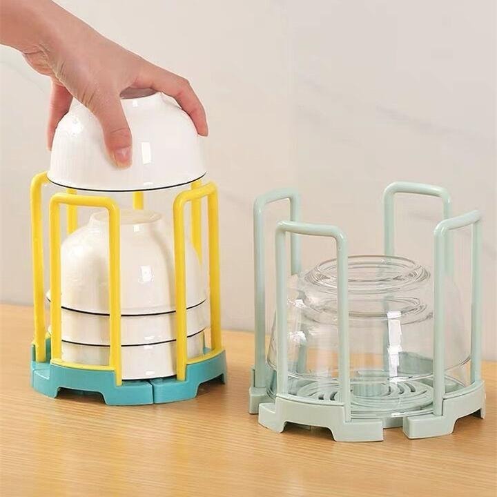瀝水 碗架 碗盤收納 廚房置物架 家用 水池 放碗架 單層 旋轉 伸縮 碗收納架-細節圖4
