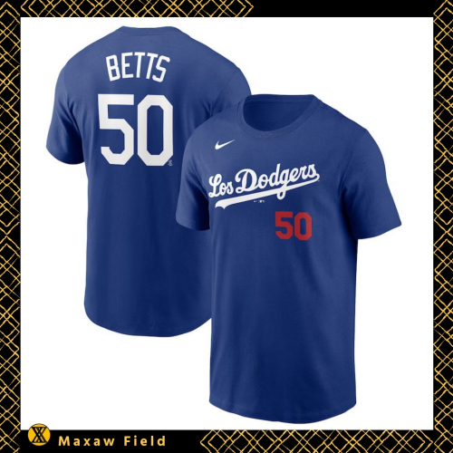 MLB NIKE 短袖上衣 T恤 短T 球員背號T-shirt 洛杉磯道奇 Mookie Betts 城市限定配色