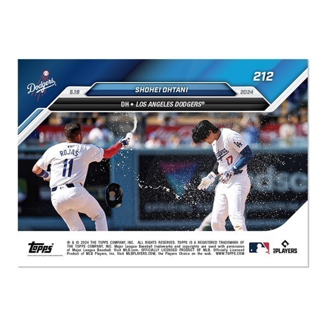 MLB TOPPS NOW 球員卡 大谷翔平 加盟道奇後第一支再見安打 Shohei Ohtani-細節圖3