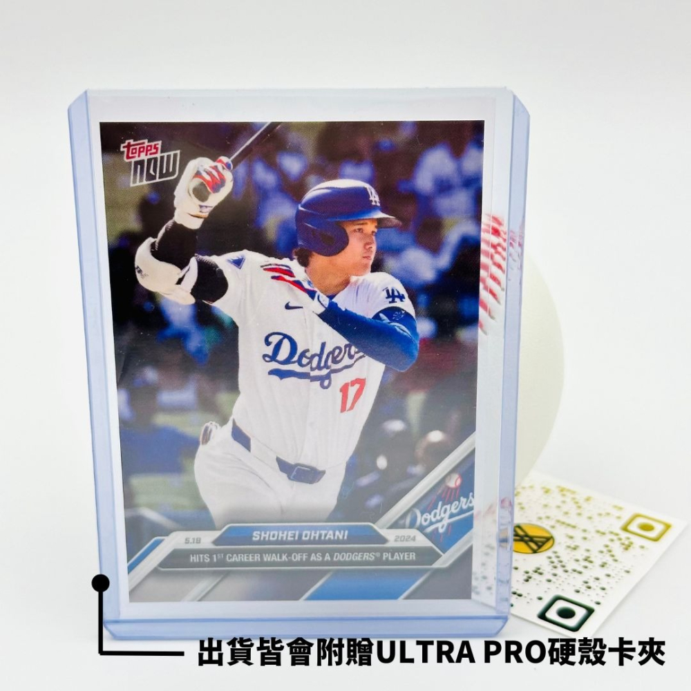 MLB TOPPS NOW 球員卡 大谷翔平 加盟道奇後第一支再見安打 Shohei Ohtani-細節圖4