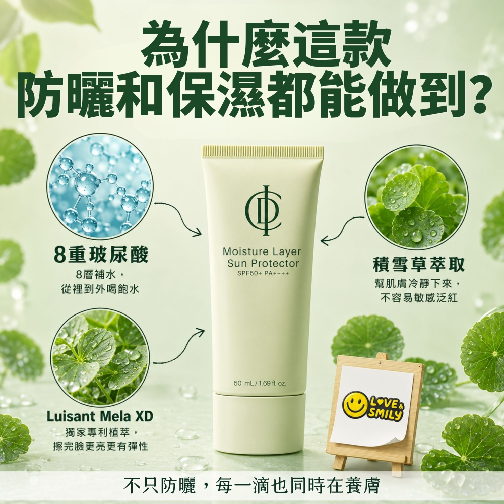 力曼 輕透防曬乳 SPF 50+ PA++++ 映皙美 Moisture Layer Sun Protector-細節圖5
