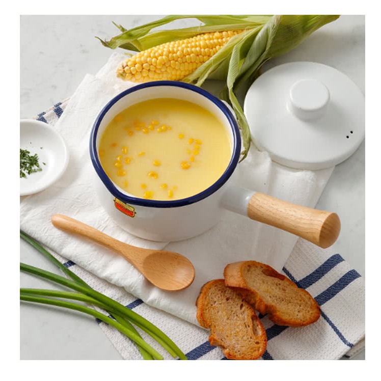 日本富士琺瑯〜北歐經典琺瑯牛奶鍋15cm-附蓋-細節圖6