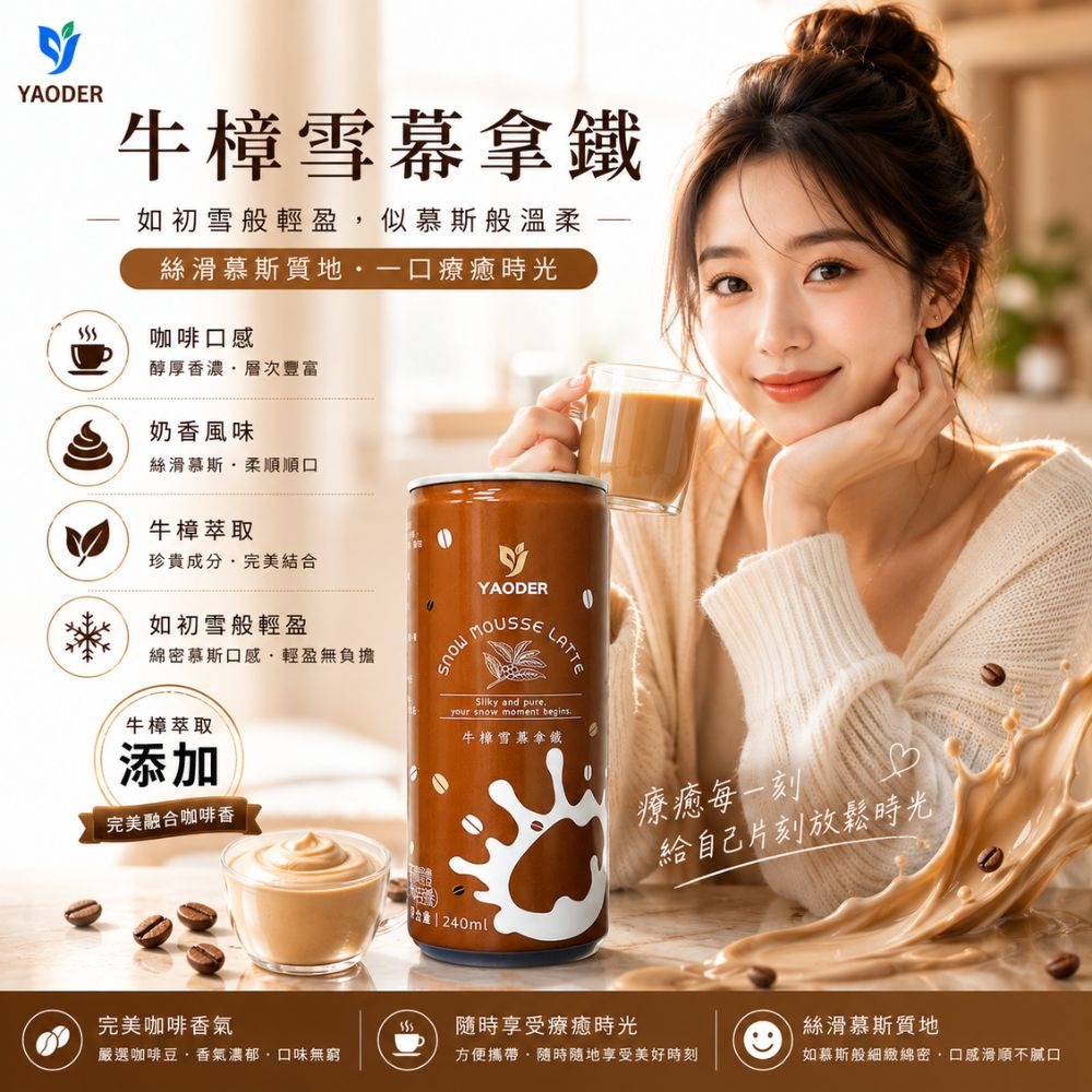 牛樟雪幕拿鐵240ml -箱出24入-細節圖4