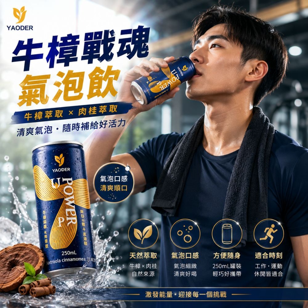 耀德牛樟戰魂氣泡飲250ml-24入(  箱出）-細節圖6