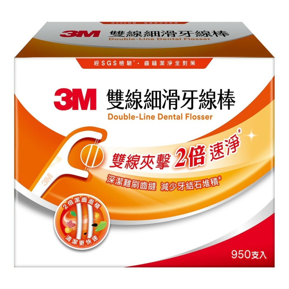 好市多代購 #327109 3M 雙線牙線棒組合包 950支-細節圖3