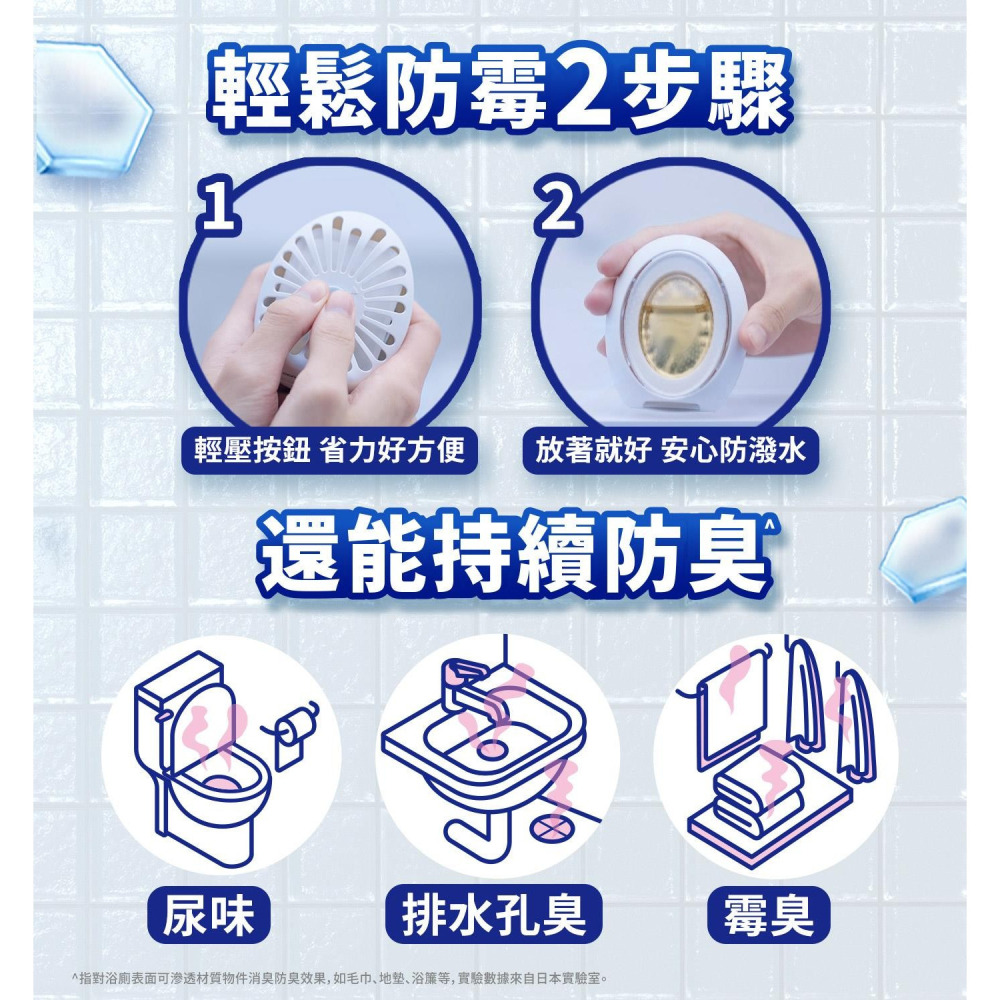 好市多代購 #144061 風倍清 浴廁防霉防臭劑 7毫升 X 6入-細節圖5