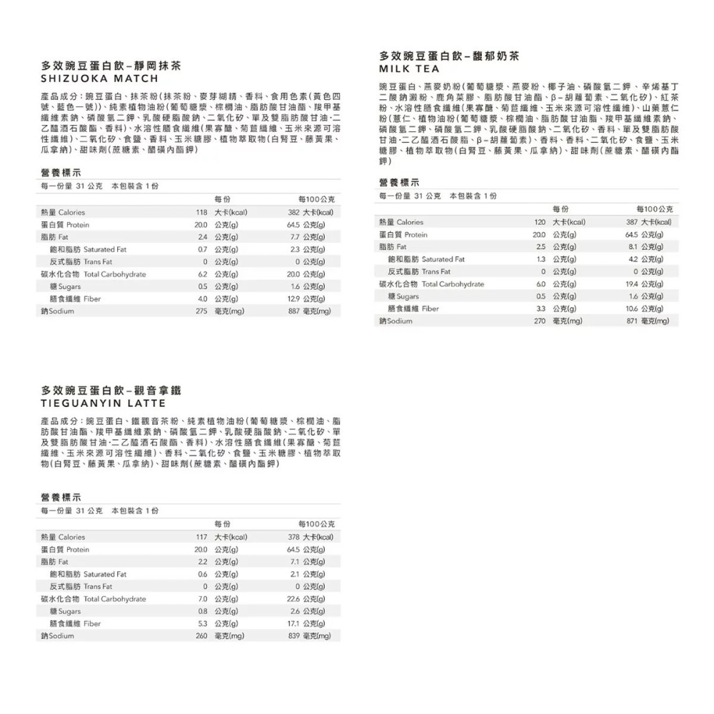 好市多代購(線上) #142920 Body Goals 全素多效豌豆蛋白飲組合 31公克 X 30入-細節圖6