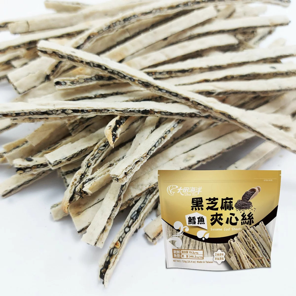 好市多代購 #231059 大田海洋 鱈魚黑芝麻夾心絲 720公克-細節圖4