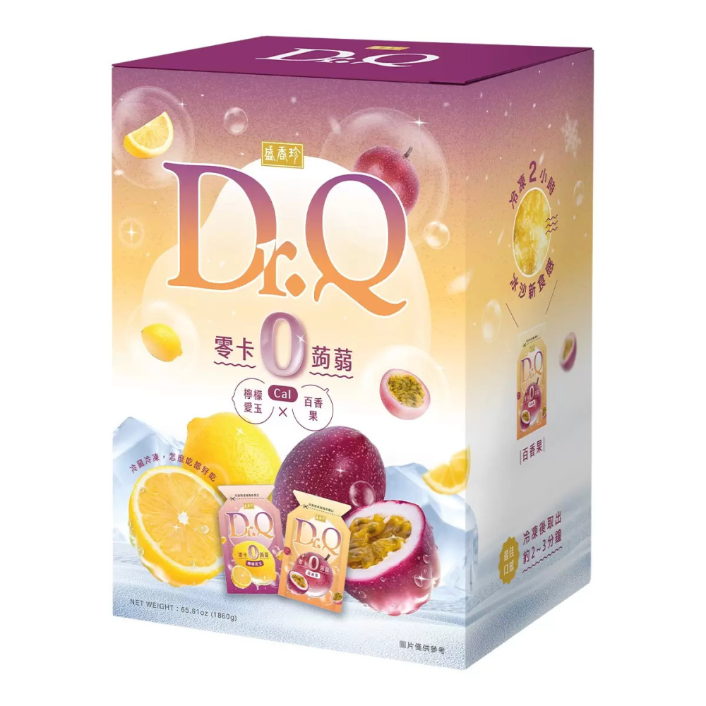 好市多代購 #151988 盛香珍 Dr.Q 零卡蒟蒻 百香果 + 檸檬愛玉 1860公克-細節圖3