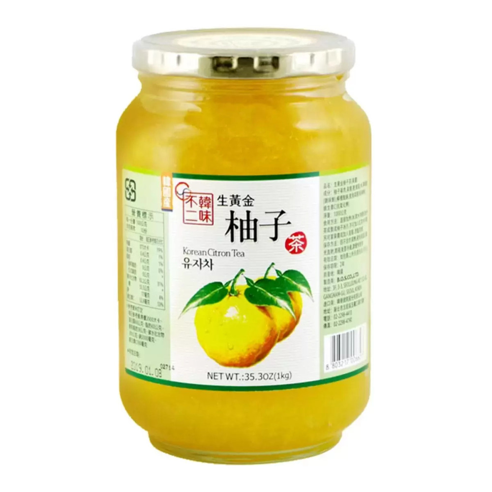 好市多代購(線上) #94941 韓味不二 柚子茶飲組 1公斤 X 2入-細節圖3