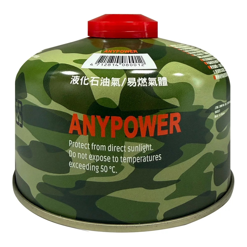 好市多代購(線上) #158816 Anypower 高山瓦斯罐 230公克 X 24入 綠迷彩-細節圖4