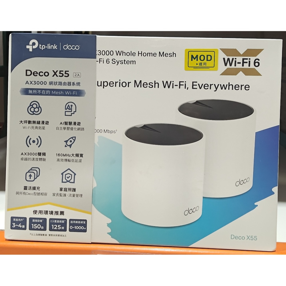 好市多代購 #142138 Tp-Link Deco X55 雙頻路由器 2入-細節圖3