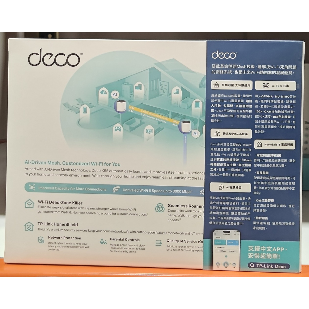 好市多代購 #142138 Tp-Link Deco X55 雙頻路由器 2入-細節圖4