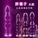 胖塞子 新潮流線水晶玻璃系列棒 按摩棒 G點 按摩 用品 女用情趣用品 自愛 情趣 自慰 精品-規格圖1