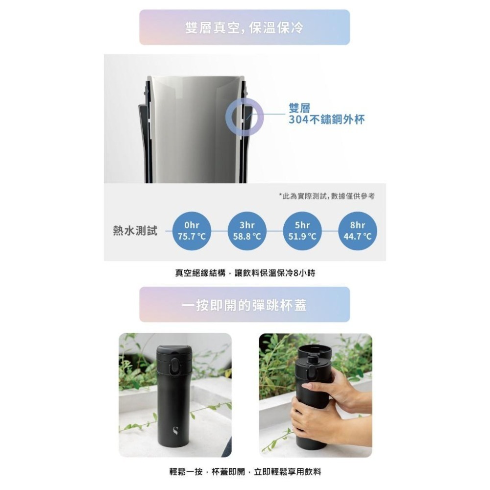 SWANZ 芯動彈跳杯PLUS【💦瓷400/鋼550ml】【天鵝瓷｜陶瓷保溫杯｜創新兩用｜可抽換內芯｜註冊享保固】-細節圖6