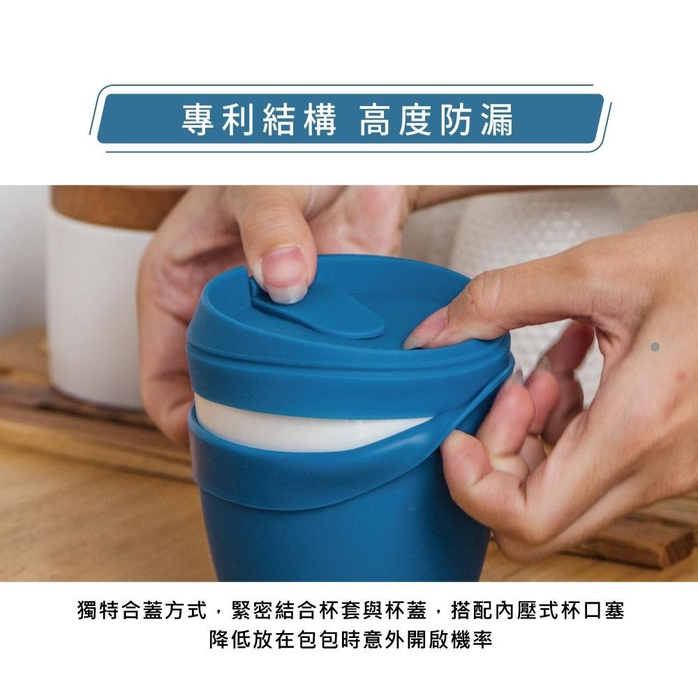 SWANZ 卡樂隨行杯【💦720ml】【陶瓷杯、可微波、專利矽膠套防漏、矽膠隔熱防燙、硬白瓷內芯】-細節圖7