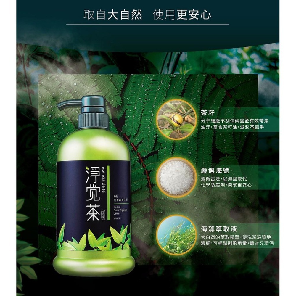 茶寶 淨覺茶🌱天然茶籽蔬果碗盤洗潔液【超取限重注意】【茶籽酵素、自然皂素、分解髒污、溫和潔淨不刺激、SGS合格】-細節圖4