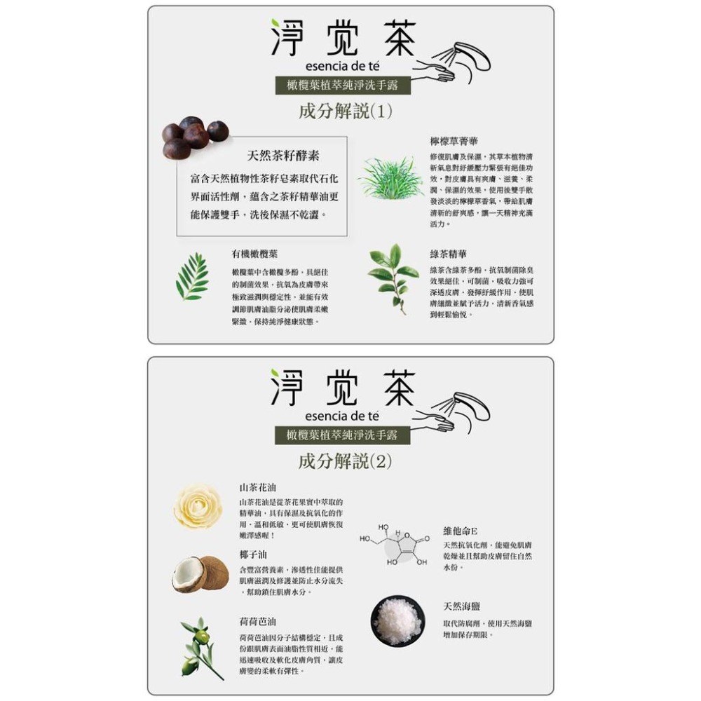 茶寶 淨覺茶🌱天然茶籽植萃純淨洗手露　350ml【茶籽酵素、自然皂素、分解髒污、溫和潔淨不刺激、SGS合格】-細節圖3
