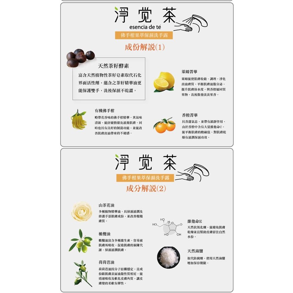 茶寶 淨覺茶🌱天然茶籽植萃純淨洗手露　350ml【茶籽酵素、自然皂素、分解髒污、溫和潔淨不刺激、SGS合格】-細節圖6