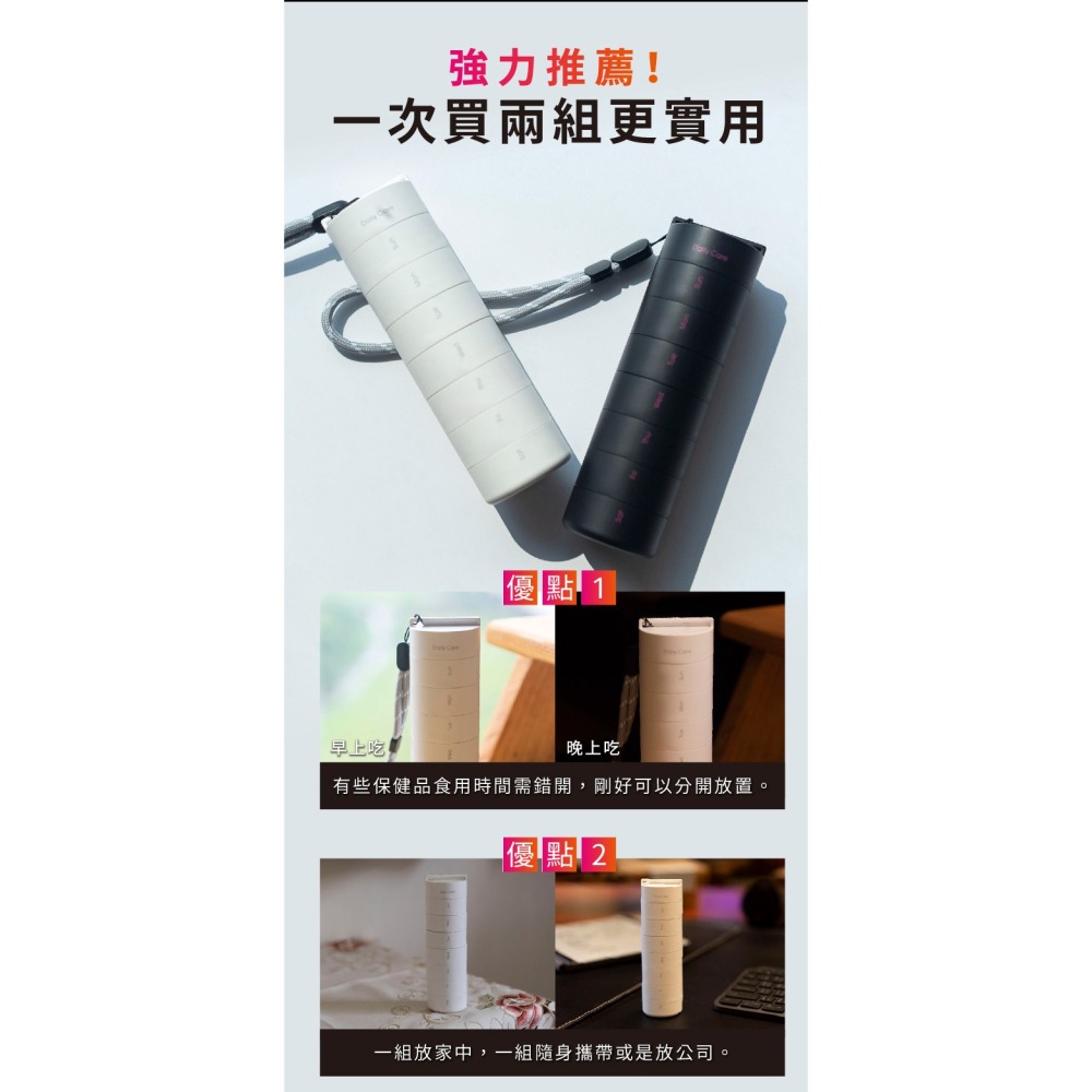 Ankomn 營養氣密艙【🌀雙色】【保健品攜帶｜高度氣密性｜分隔藥盒｜隨行分裝盒】-細節圖8