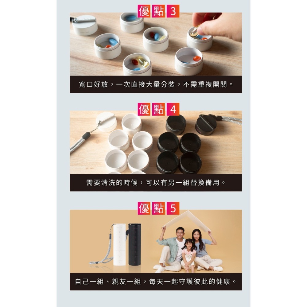 Ankomn 營養氣密艙【🌀雙色】【保健品攜帶｜高度氣密性｜分隔藥盒｜隨行分裝盒】-細節圖9
