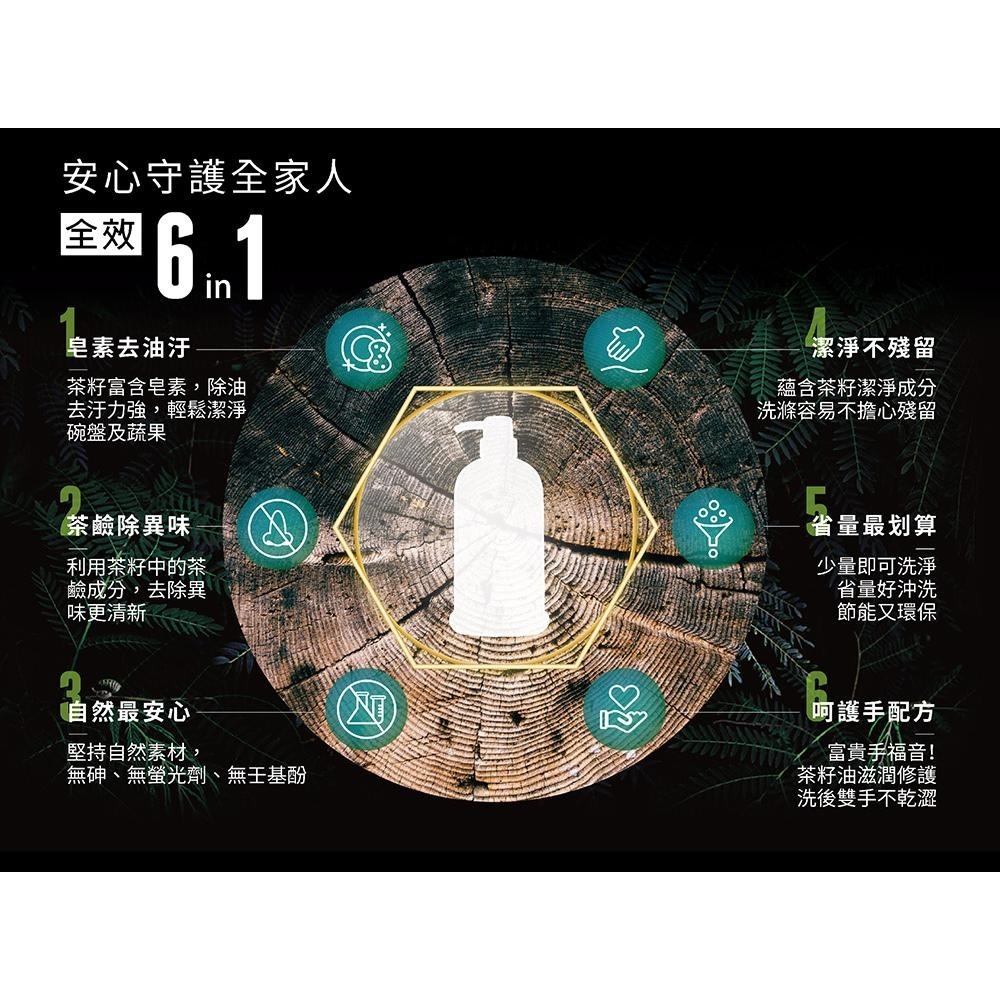 茶寶 淨覺茶🌱天然茶籽蔬果碗盤洗潔液補充包【18入/箱】700ml【茶籽酵素、自然皂素、分解髒污、溫和潔淨不刺激、SG-細節圖5